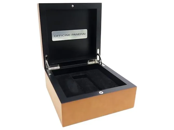CAJA PARA RELOJ PANERAI OFFICINE LUMINOR RADIOMIR CAJA DE RELOJ SUMERGIBLE DE MADERA Castaño 