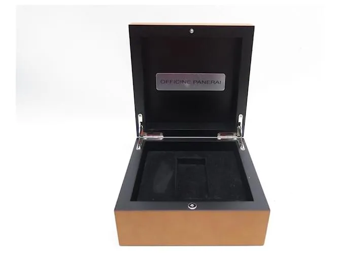 CAJA PARA RELOJ PANERAI OFFICINE LUMINOR RADIOMIR CAJA DE RELOJ SUMERGIBLE DE MADERA Castaño 
