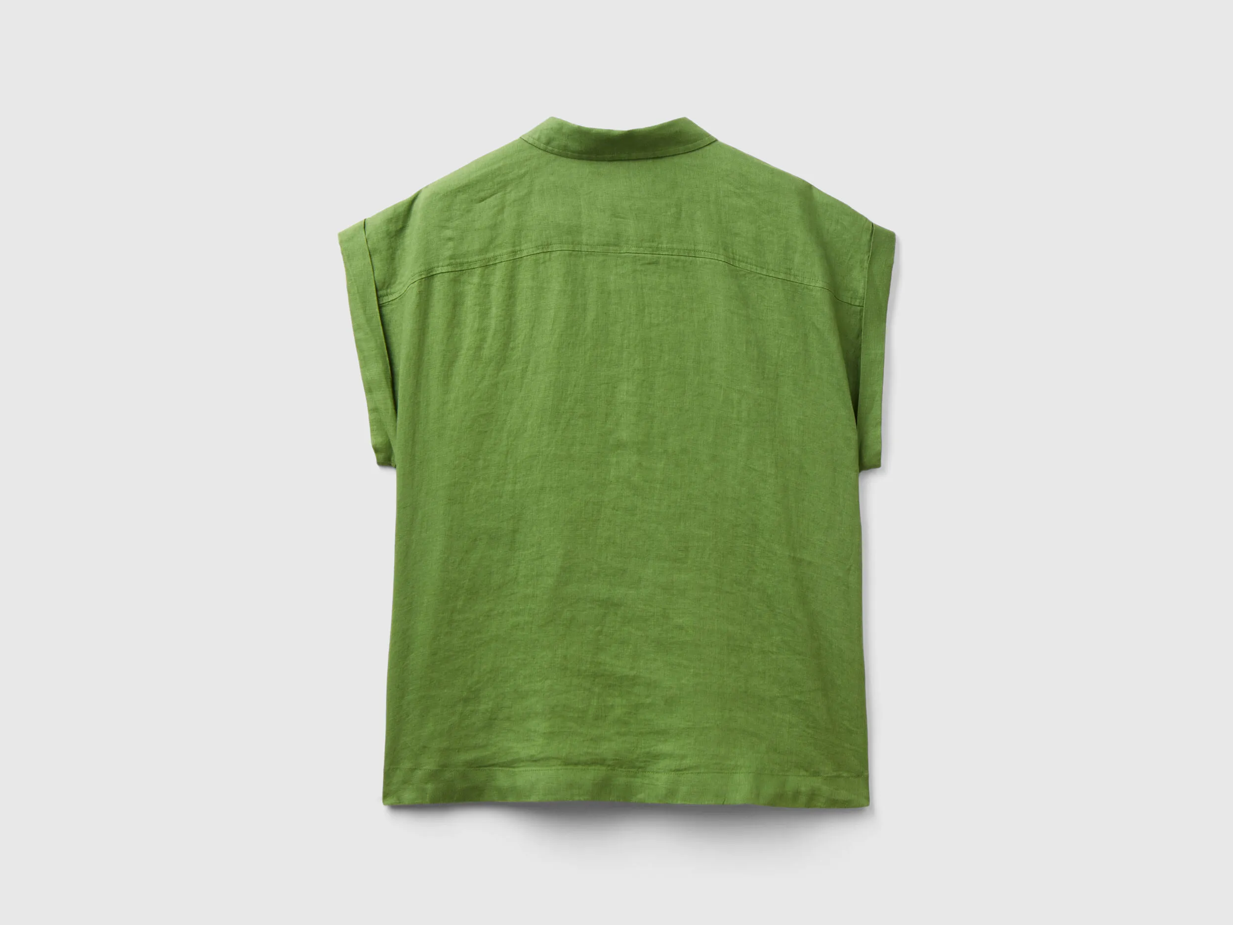 Camisa boxy fit de lino puro