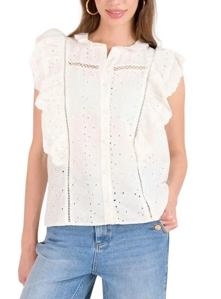 Camisa Naf Naf Ris blanco para mujer