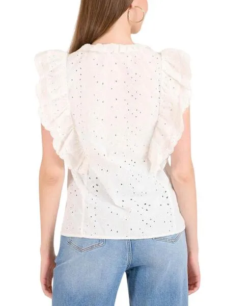 Camisa Naf Naf Ris blanco para mujer