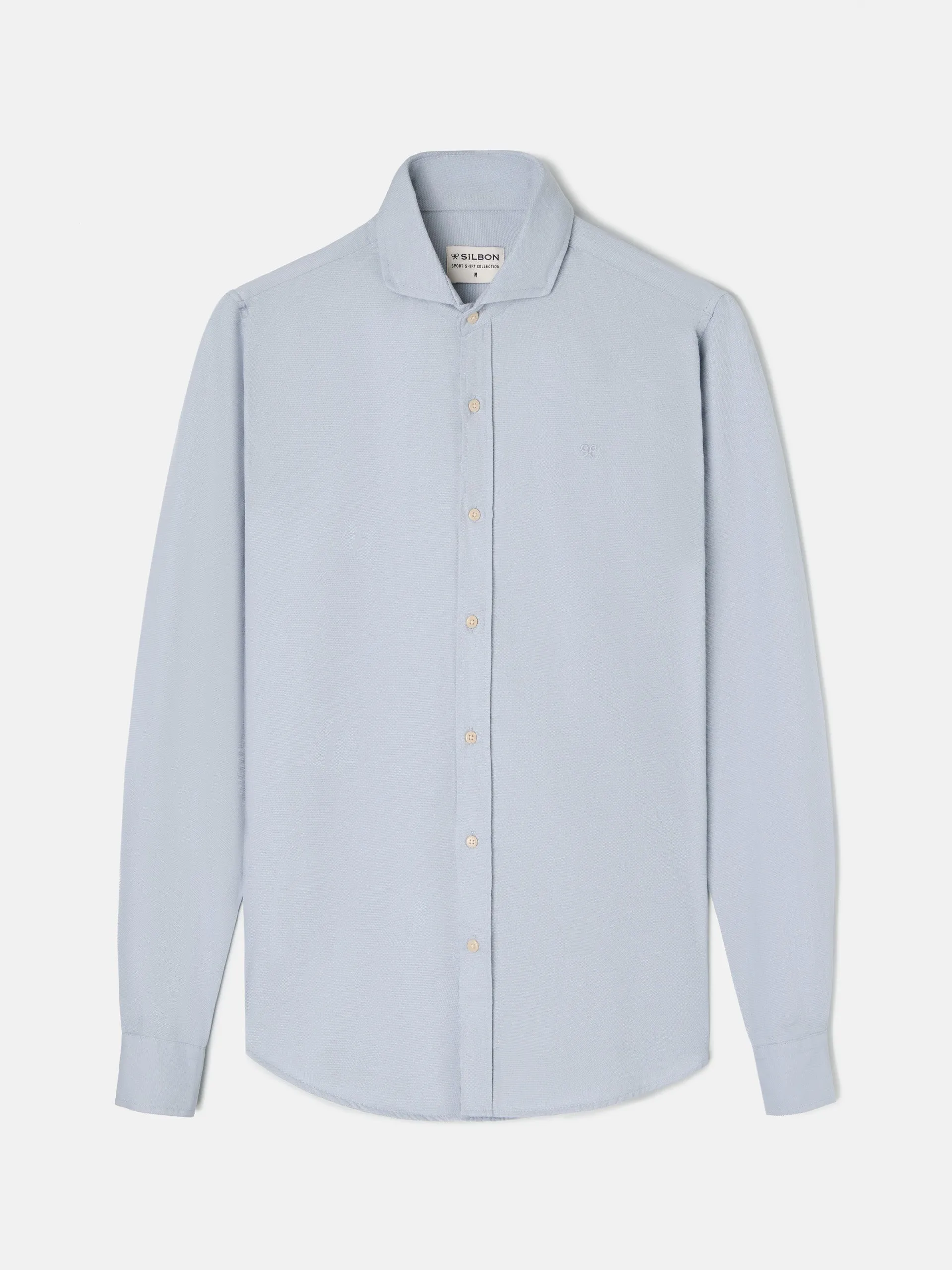 Camisa sport lisa micropique azul claro