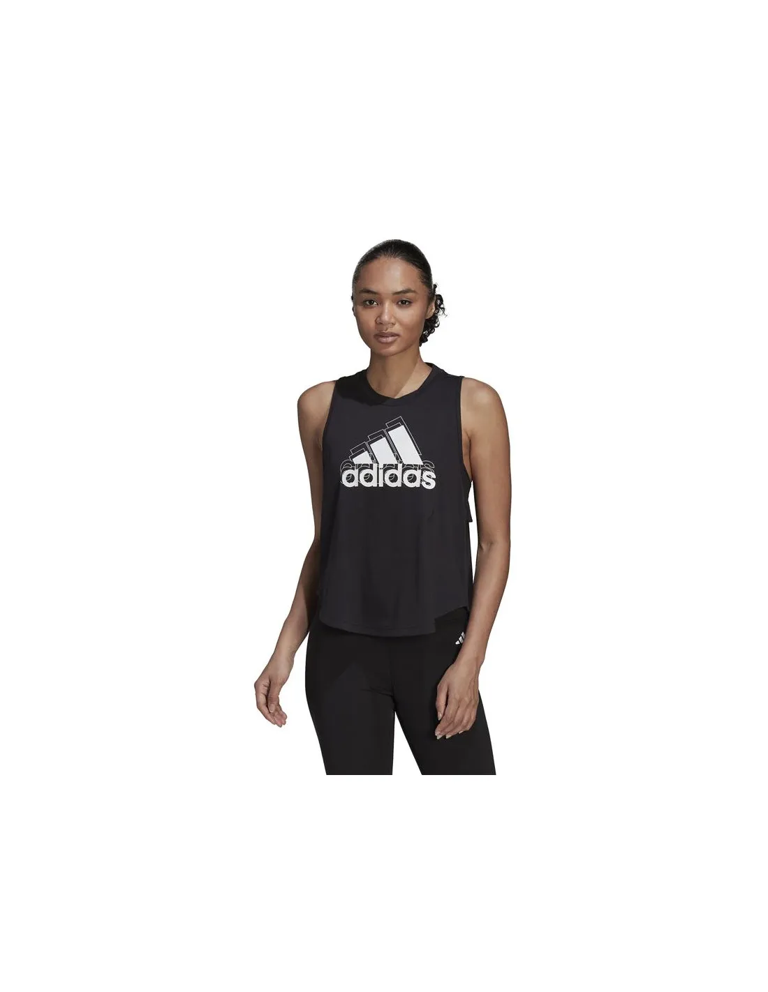 Camiseta adidas Logo Graphic Racerback Mujer Black