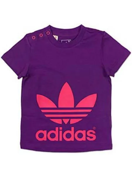 Camiseta Adidas Trefoil Morado Niña