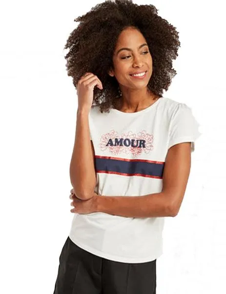 camiseta naf naf amour ment16