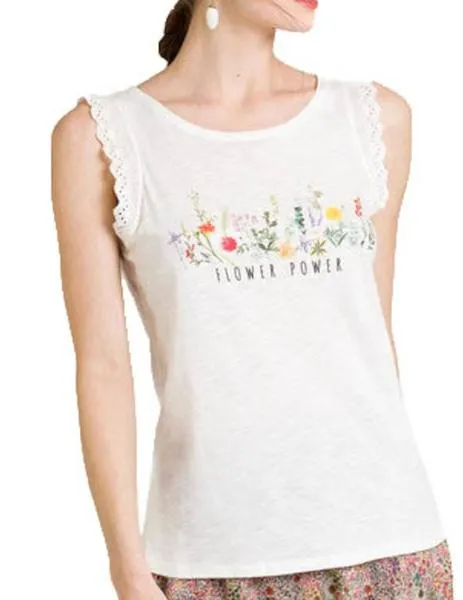 camiseta naf naf  flower power