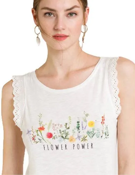 camiseta naf naf  flower power