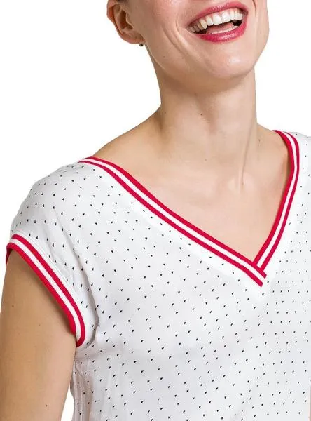camiseta naf naf heart blanco para mujer