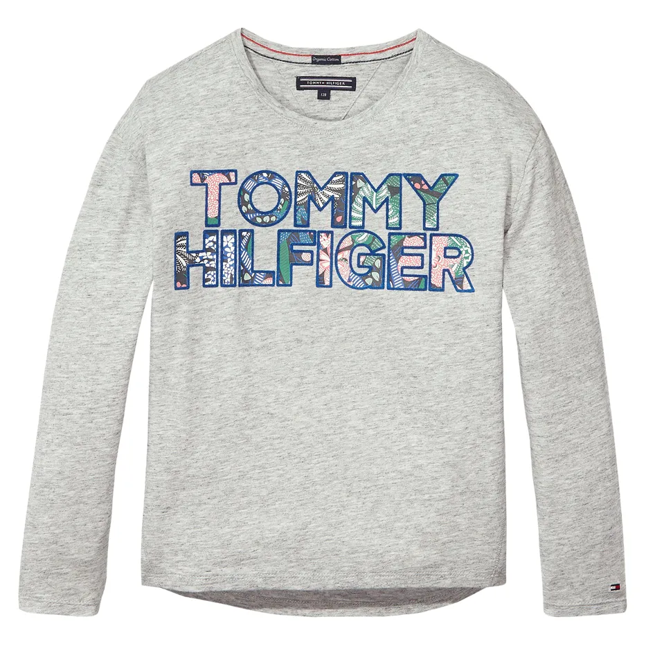 CAMISETA NIÑA TH AME LOGO FLOCK CN KNIT L/S