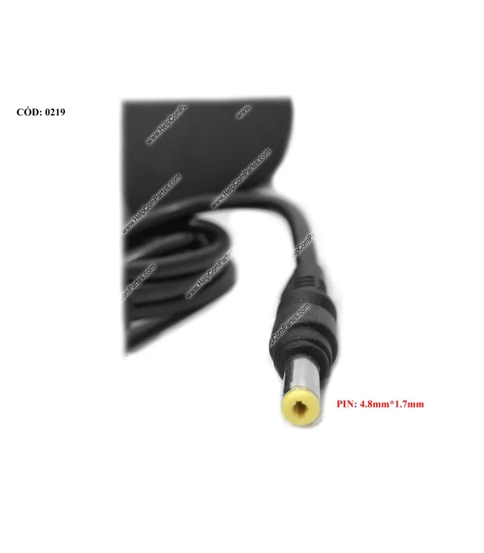CARGADOR HP 18.5V 3.5A 65W  PIN 4.8*1.7 100240V~ 5060HZ / US 3PRONG AMARILLO SIN CABLE DE PODER