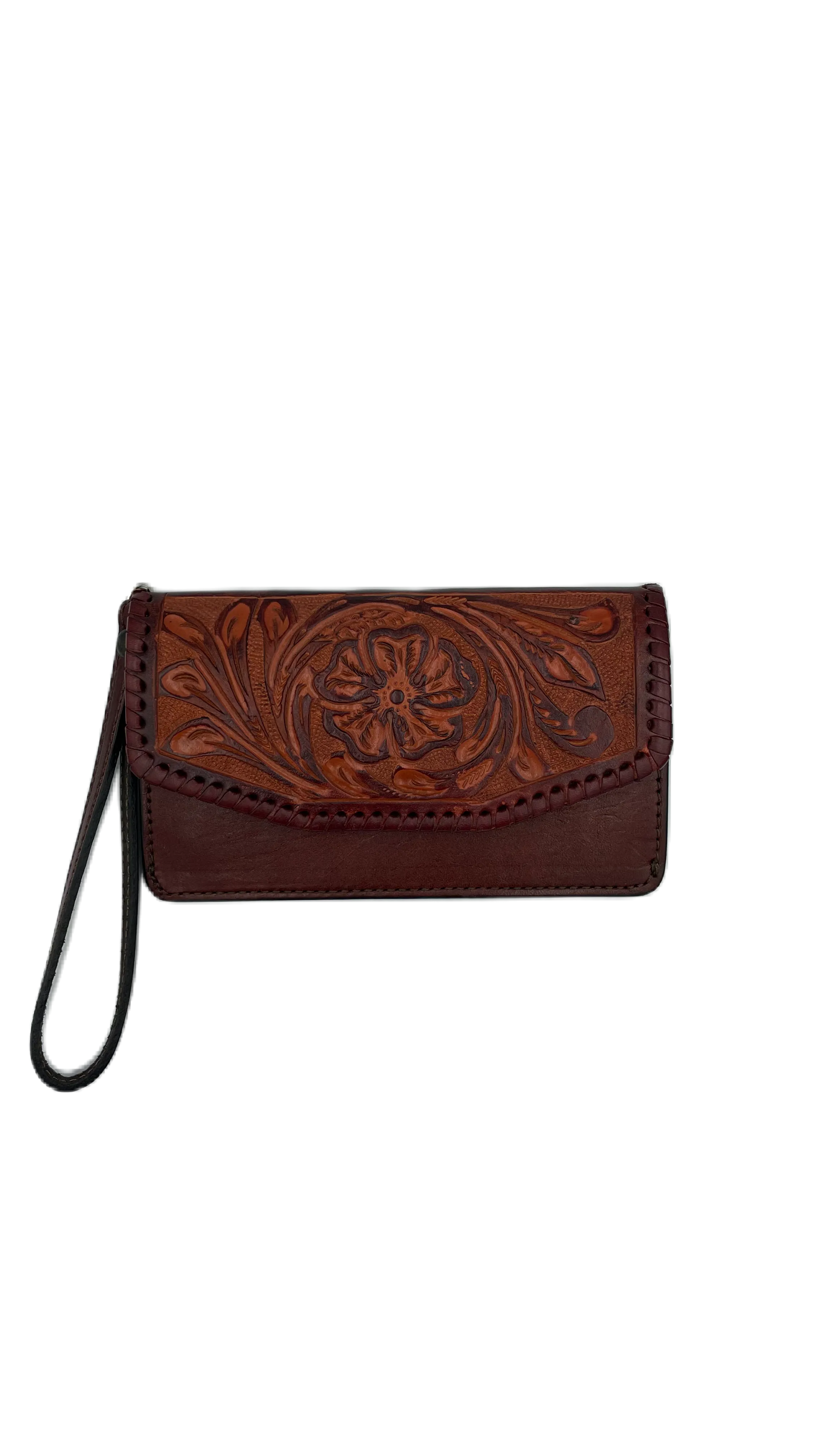 Cartera de piel cincelado a mano para dama