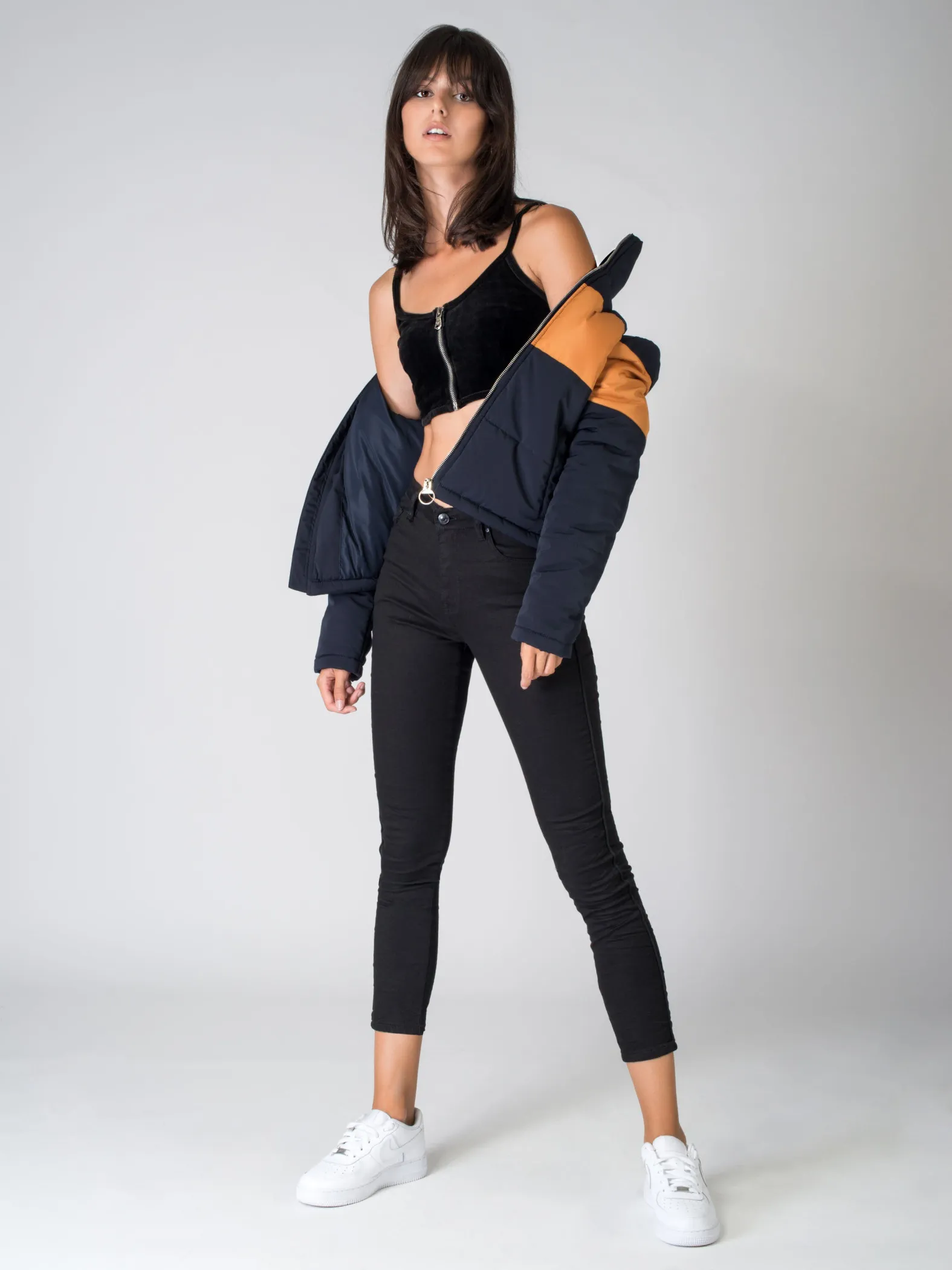 Chaqueta corta lisa