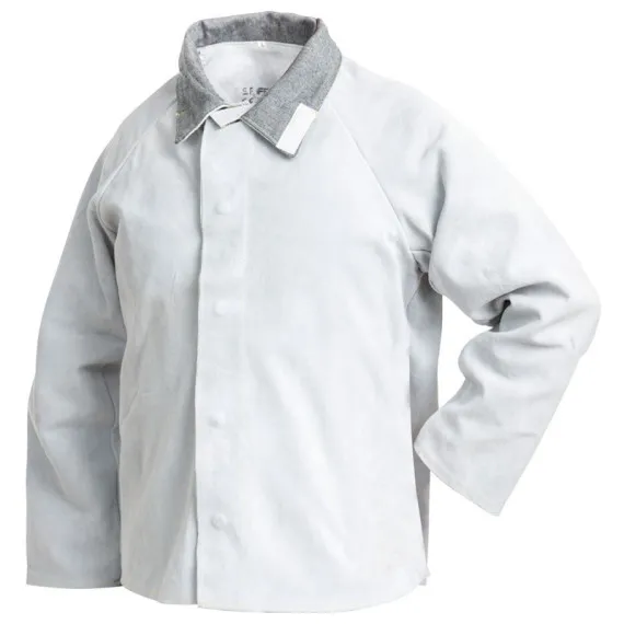 Chaqueta de cuero serraje gris para soldador SAFETOP Standard
