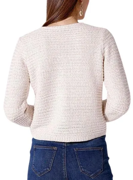 Chaqueta Naf Naf Brillo Beige para Mujer