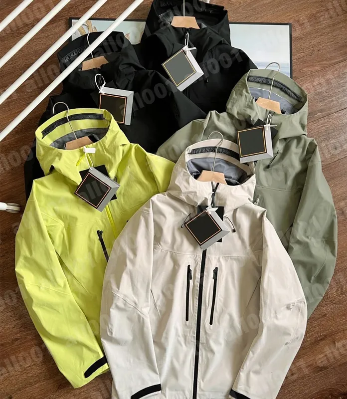 Chaqueta para hombres de alta calidad cremallera chaquetas impermeables de tres capa