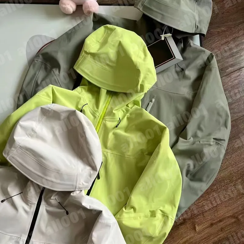 Chaqueta para hombres de alta calidad cremallera chaquetas impermeables de tres capa