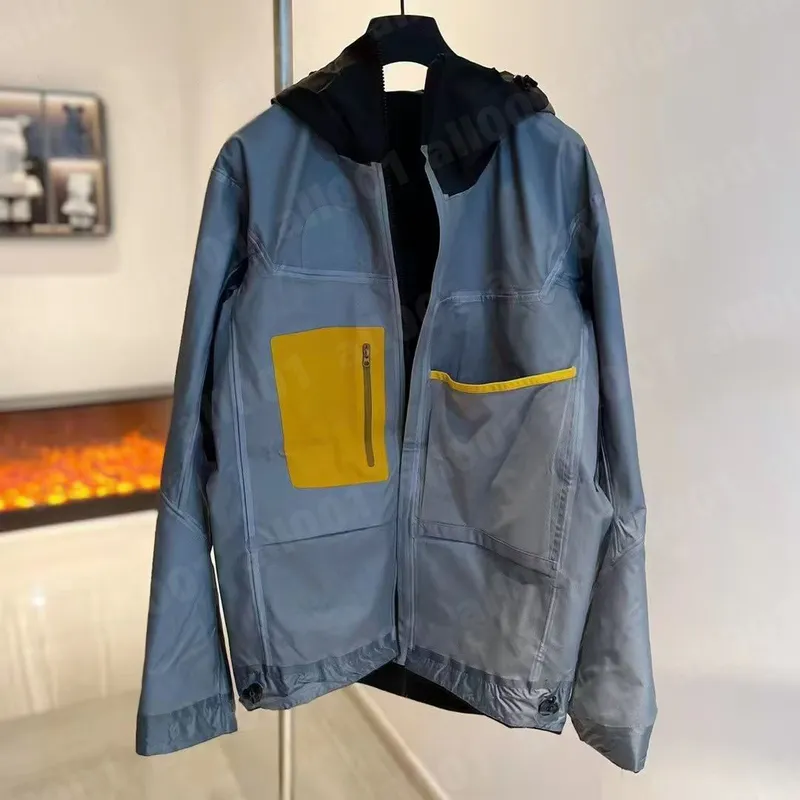 Chaqueta para hombres de alta calidad cremallera chaquetas impermeables de tres capa