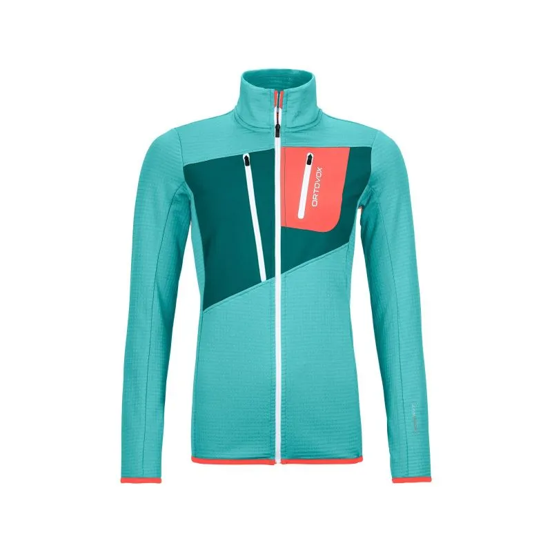 Chaqueta polar para mujer Ortovox Fleece Grid (Ice waterfall)