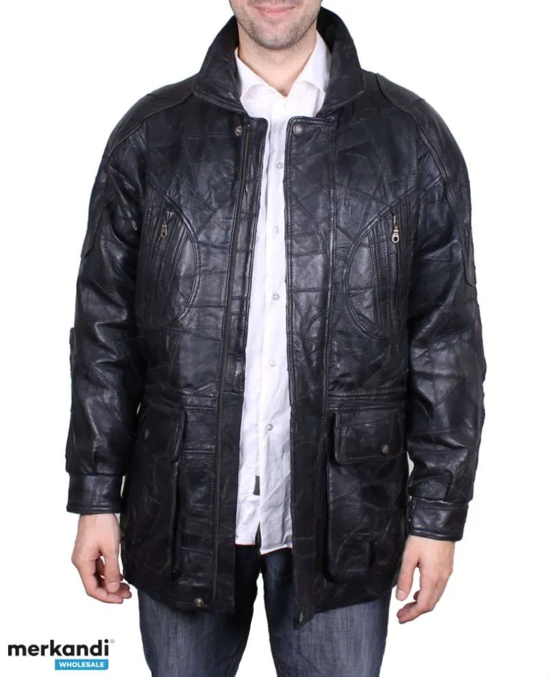Chaquetas largas de Lamb Nappa en Lamb Nappa Patchwork_im estilo Parker