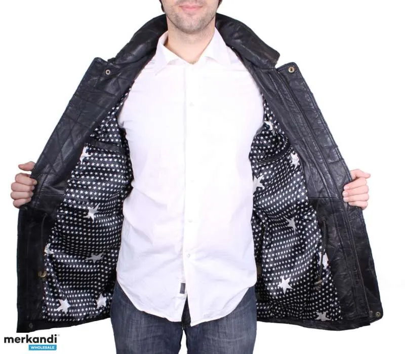 Chaquetas largas de Lamb Nappa en Lamb Nappa Patchwork_im estilo Parker