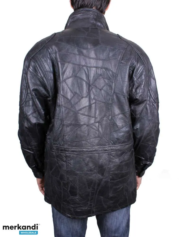 Chaquetas largas de Lamb Nappa en Lamb Nappa Patchwork_im estilo Parker