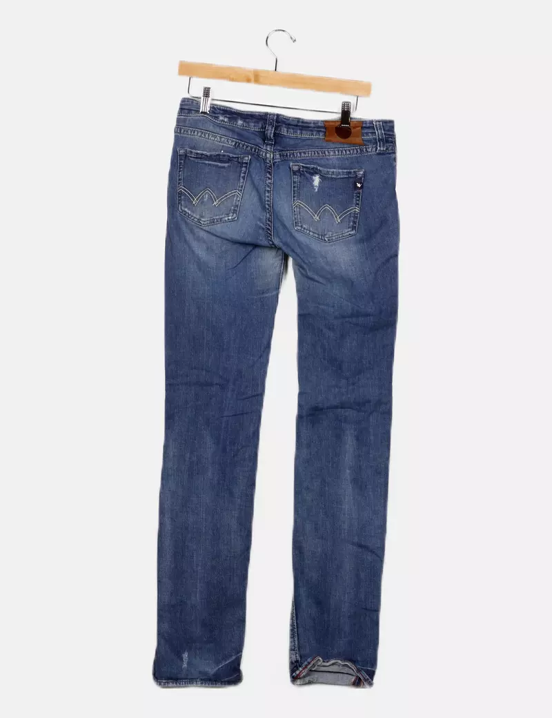 Chou chou Jeans pitillo efecto desgastado