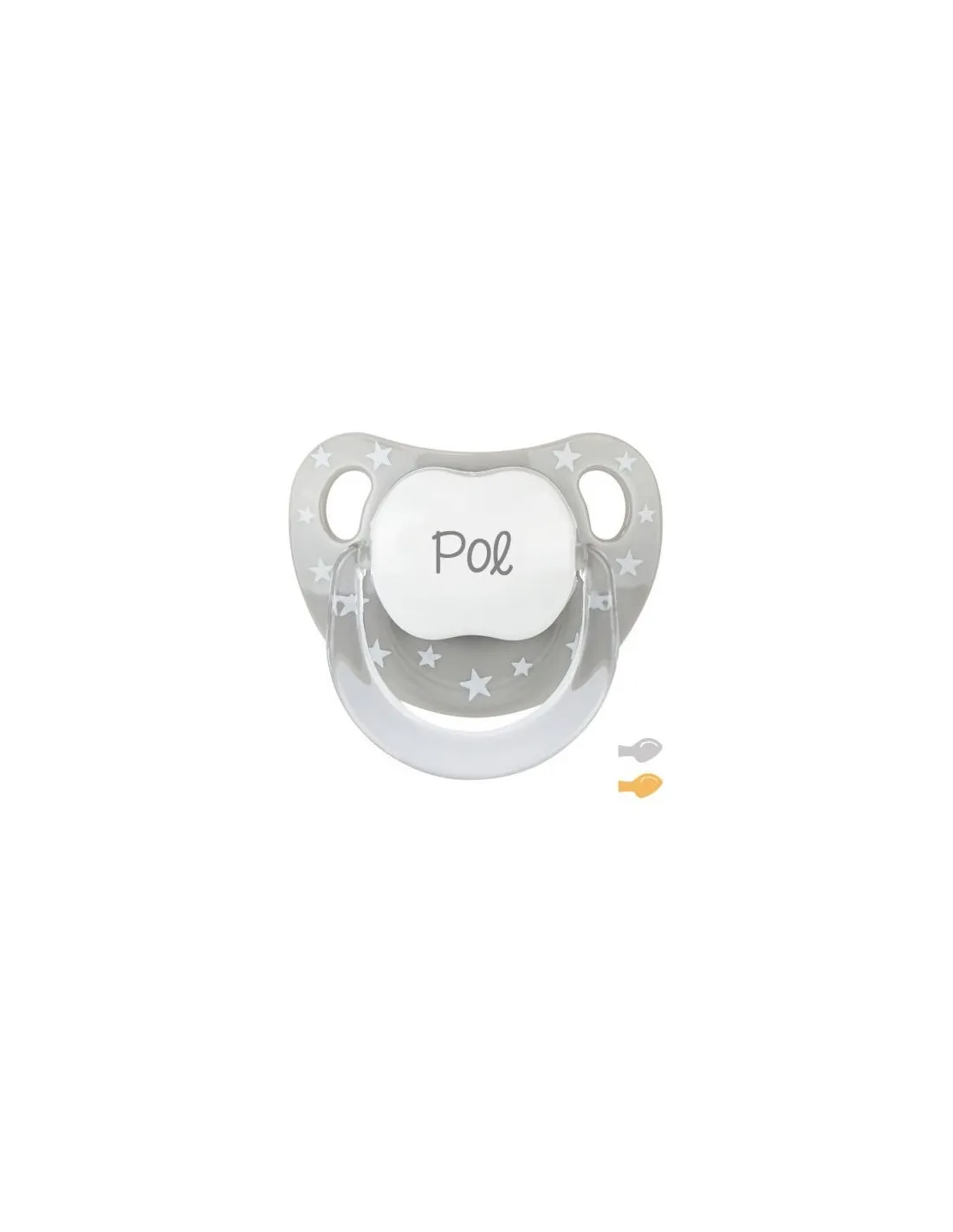 Chupete Baby Chic Personalizado Gris de Mi Pipo