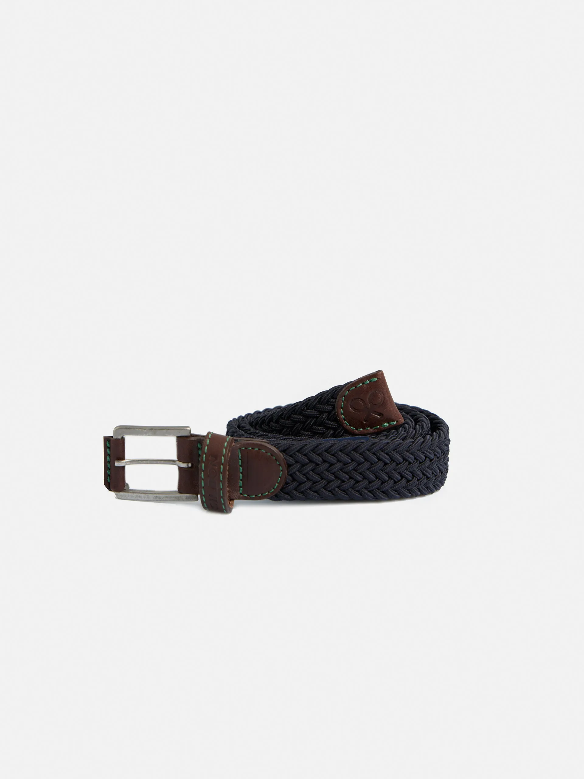 Cinturon kids piel elastico marino