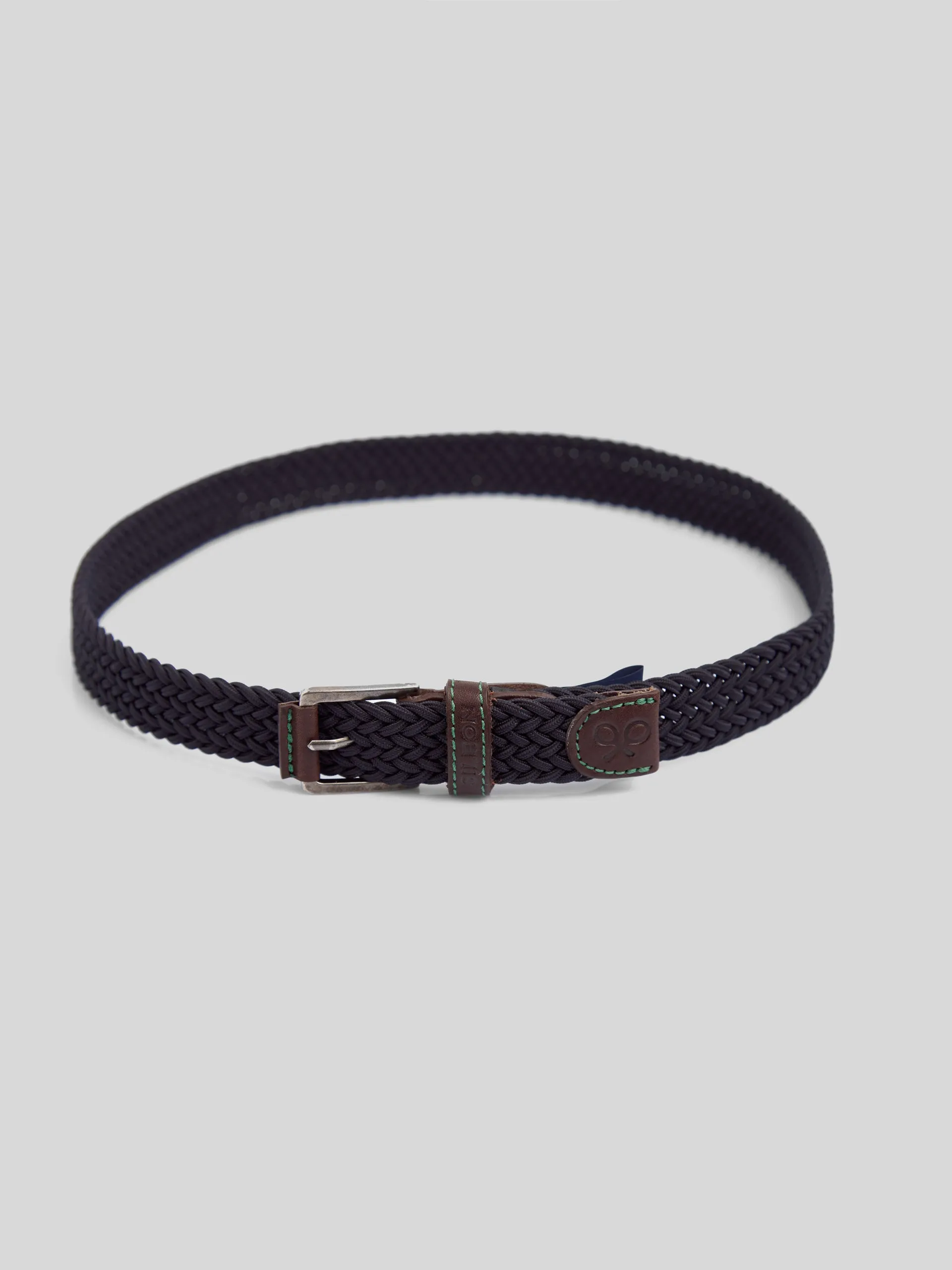 Cinturon kids piel elastico marino