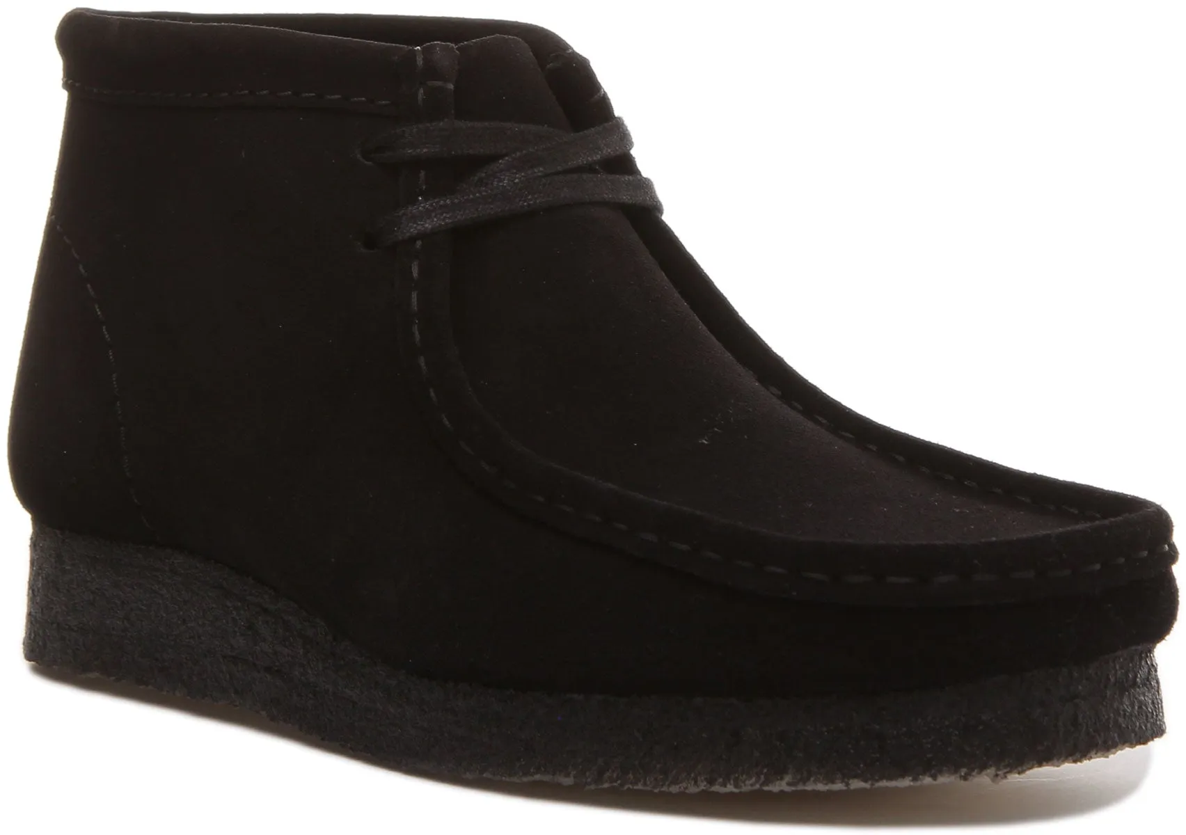 Clarks Originals Wallabee Botines de ante de 2 ojales para hombre en negro