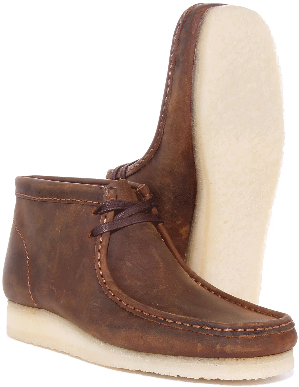 Clarks Originals Wallabee Botines de ante de 2 ojales para hombre en negro
