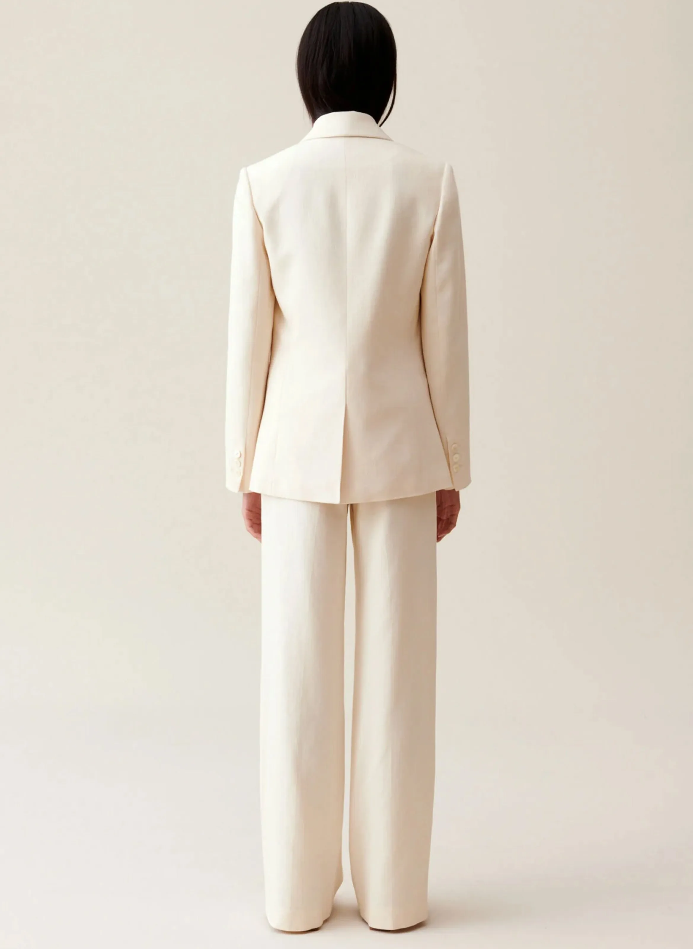 CLAUDIE PIERLOT Chaqueta sastre recta en blanco