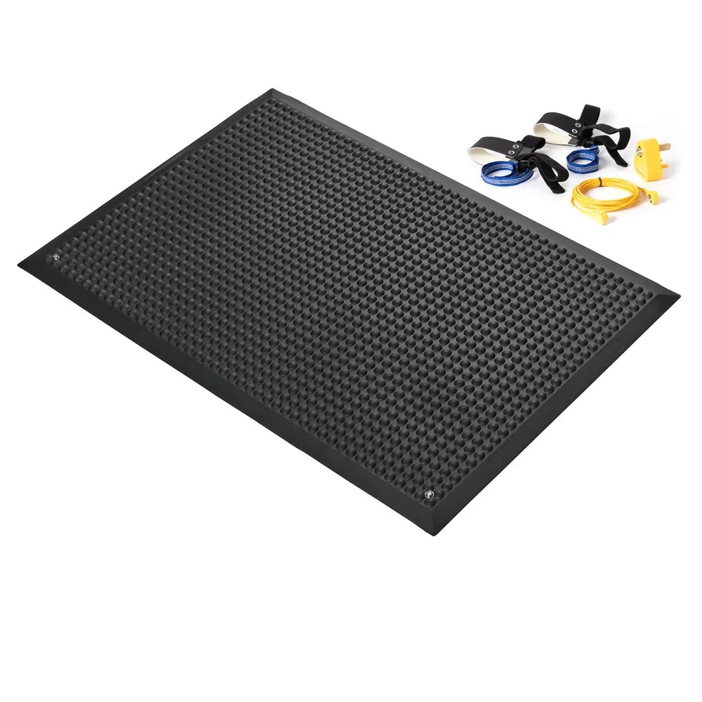 COBA Alfombrilla antifatiga COBAelite® ESD con cable a tierra, An x Fo 600 x 900 mm, negra