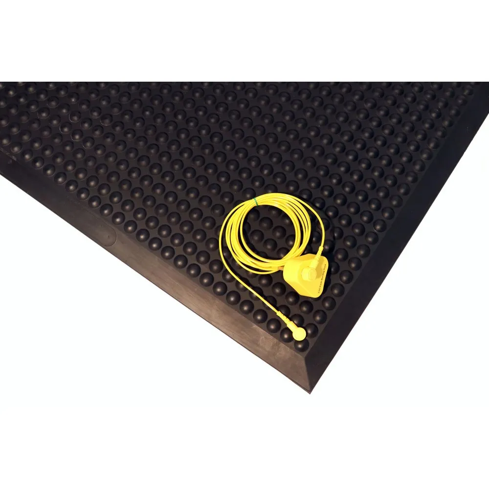 COBA Alfombrilla antifatiga COBAelite® ESD con cable a tierra, An x Fo 600 x 900 mm, negra