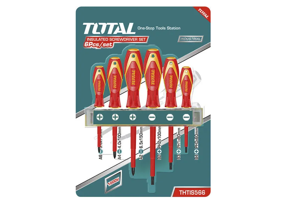 CONJUNTO 6 DESTORNILLADORES TOTAL ELECTRICISTA – 1000V
