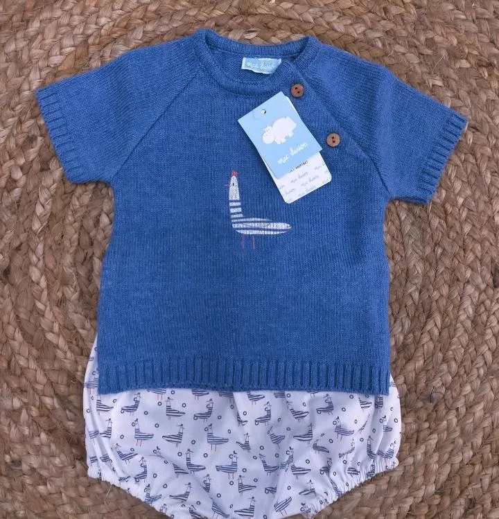 Conjunto bebé niño Gaviotas  de Mac Ilusión.