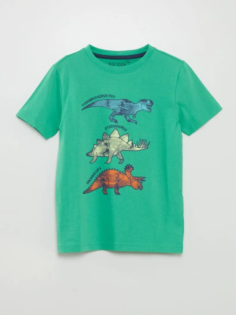 CONJUNTO DE PIJAMA CORTO 'DINOSAURIOS'  2 PIEZAS  VERDE