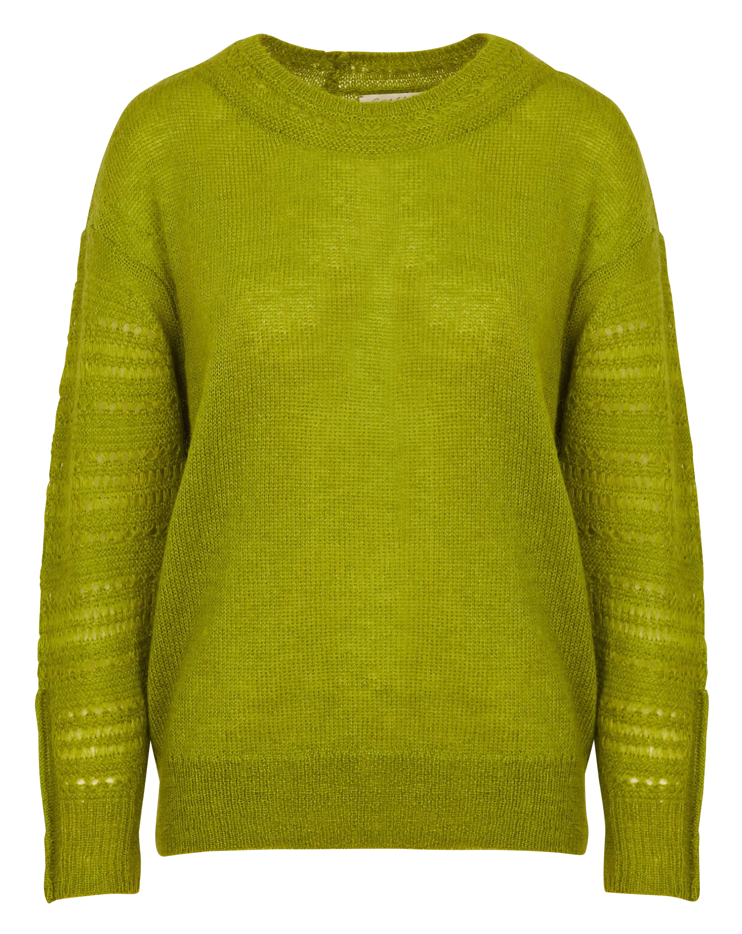 COTELAC Jersey recto de mezcla de lana y mohair en verde