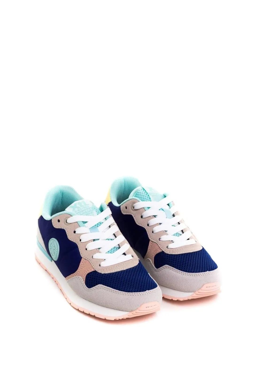 Deportivas combinadas mujer azul