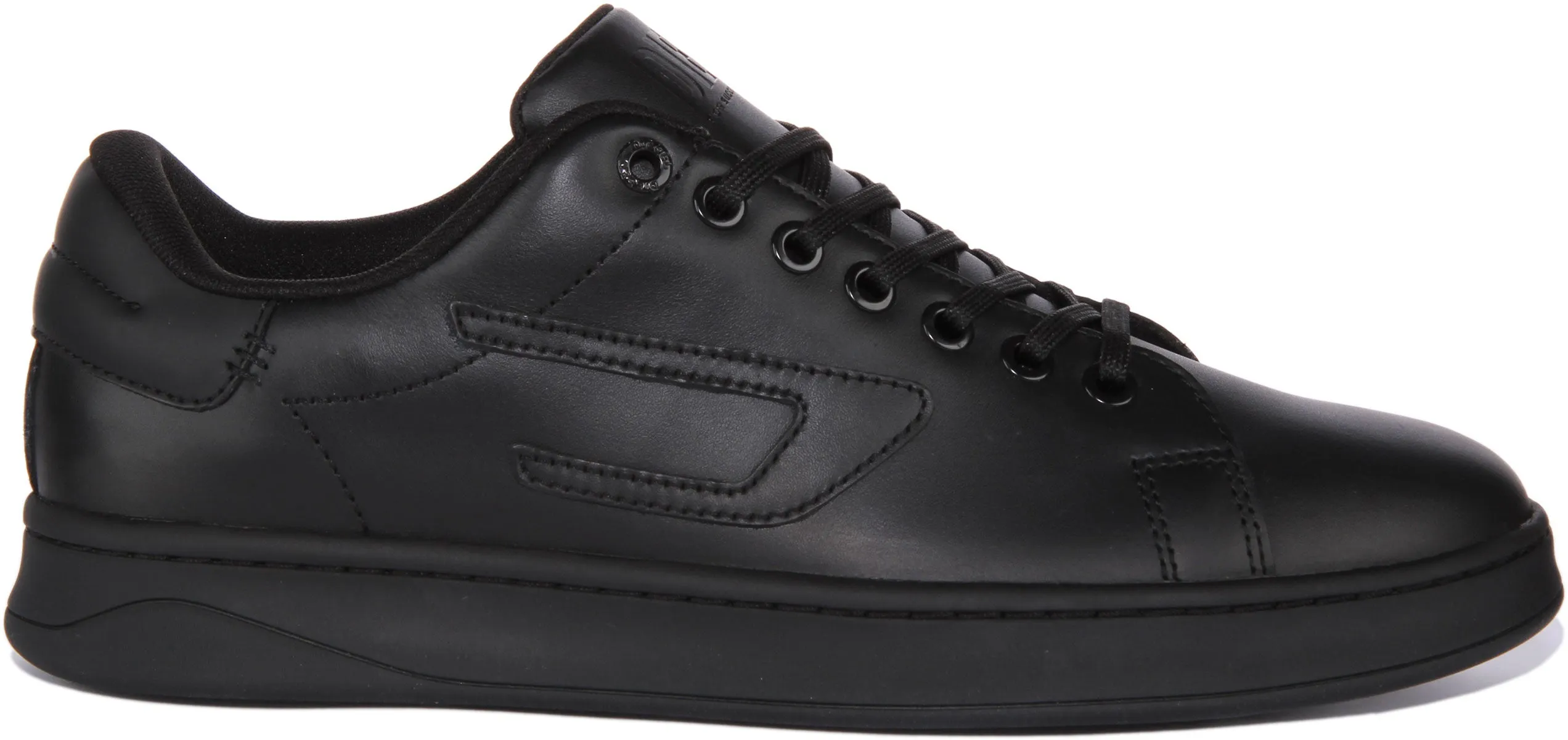 Diesel SAthene Low Zapatillas con cordones de piel para hombre en blanco