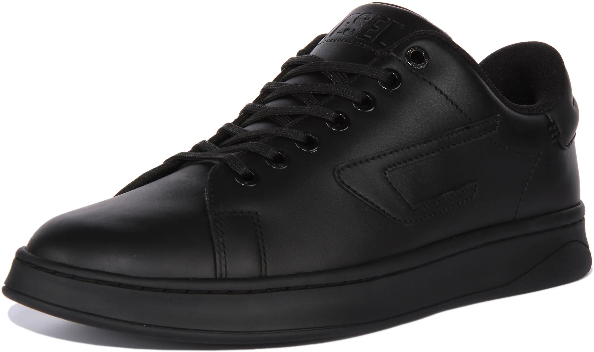 Diesel SAthene Low Zapatillas con cordones de piel para hombre en blanco