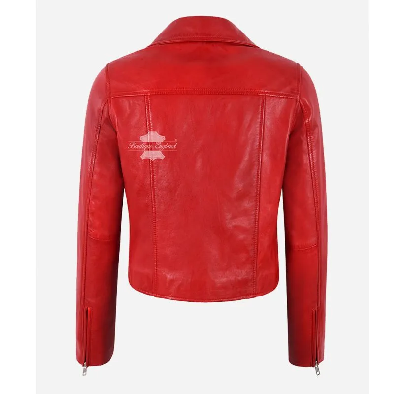 Emma Watson Style Jacket Ladies Slim fit Short Body Fashion Leather Jacket