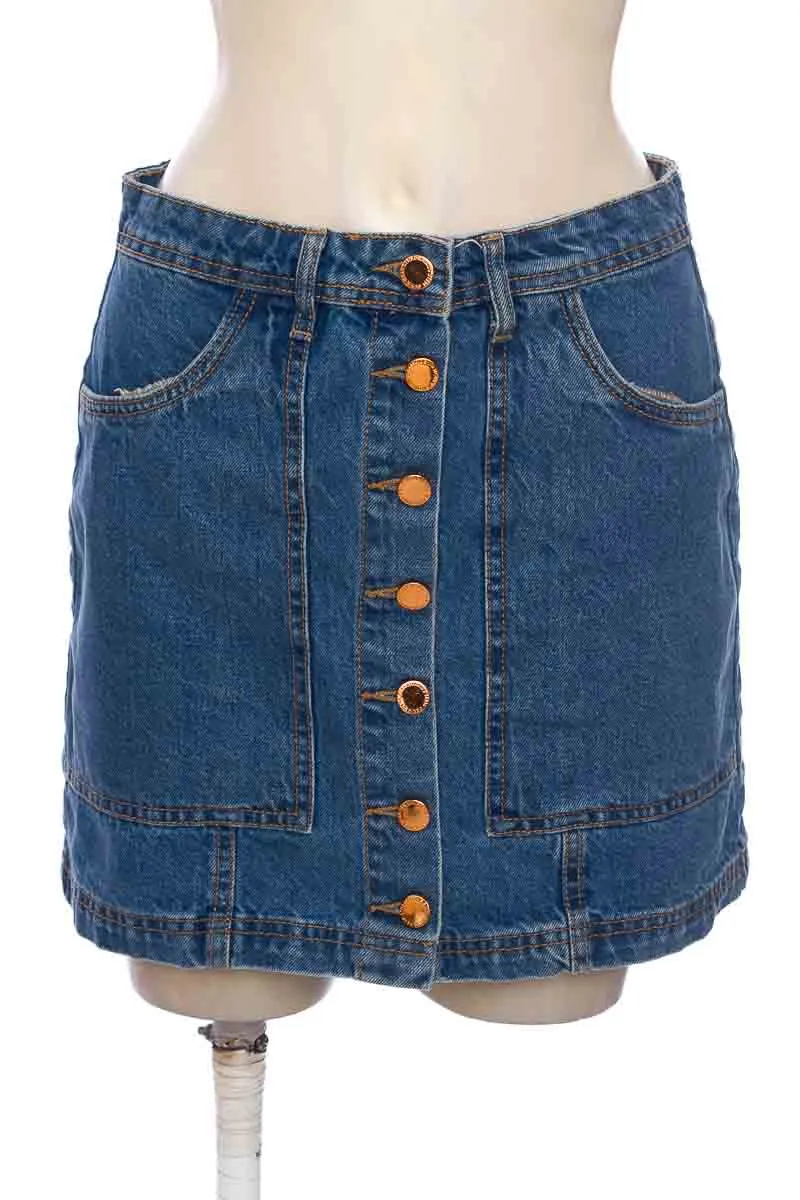 FALDA COLOR AZUL  STRADIVARIUS