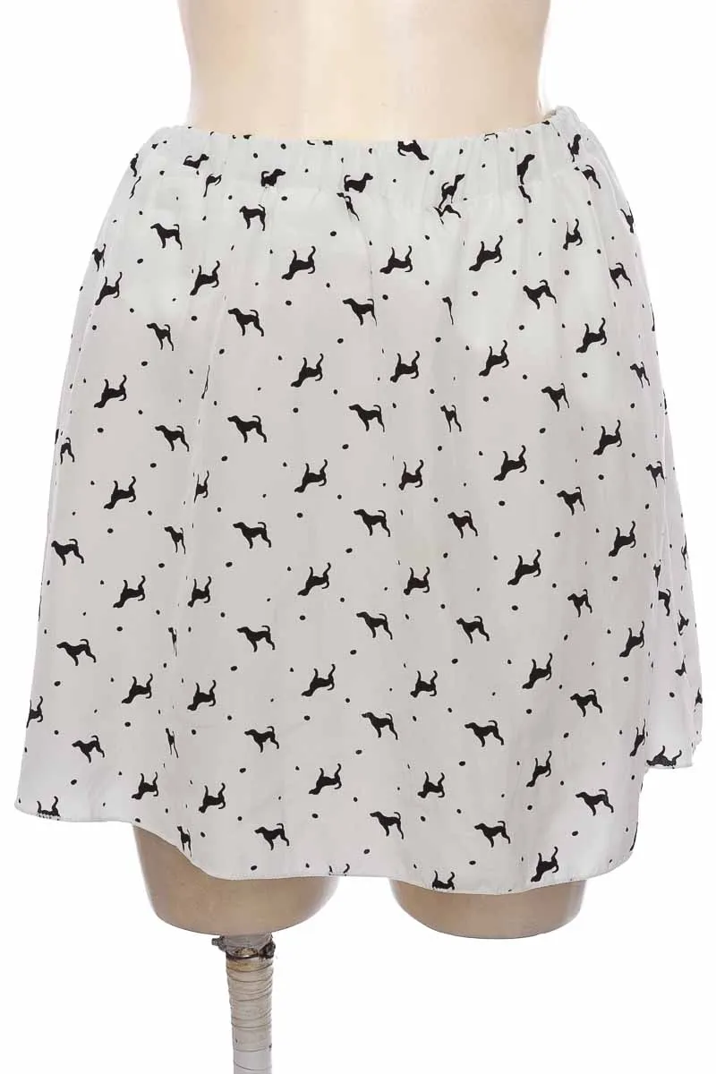 FALDA COLOR BLANCO  VELETA