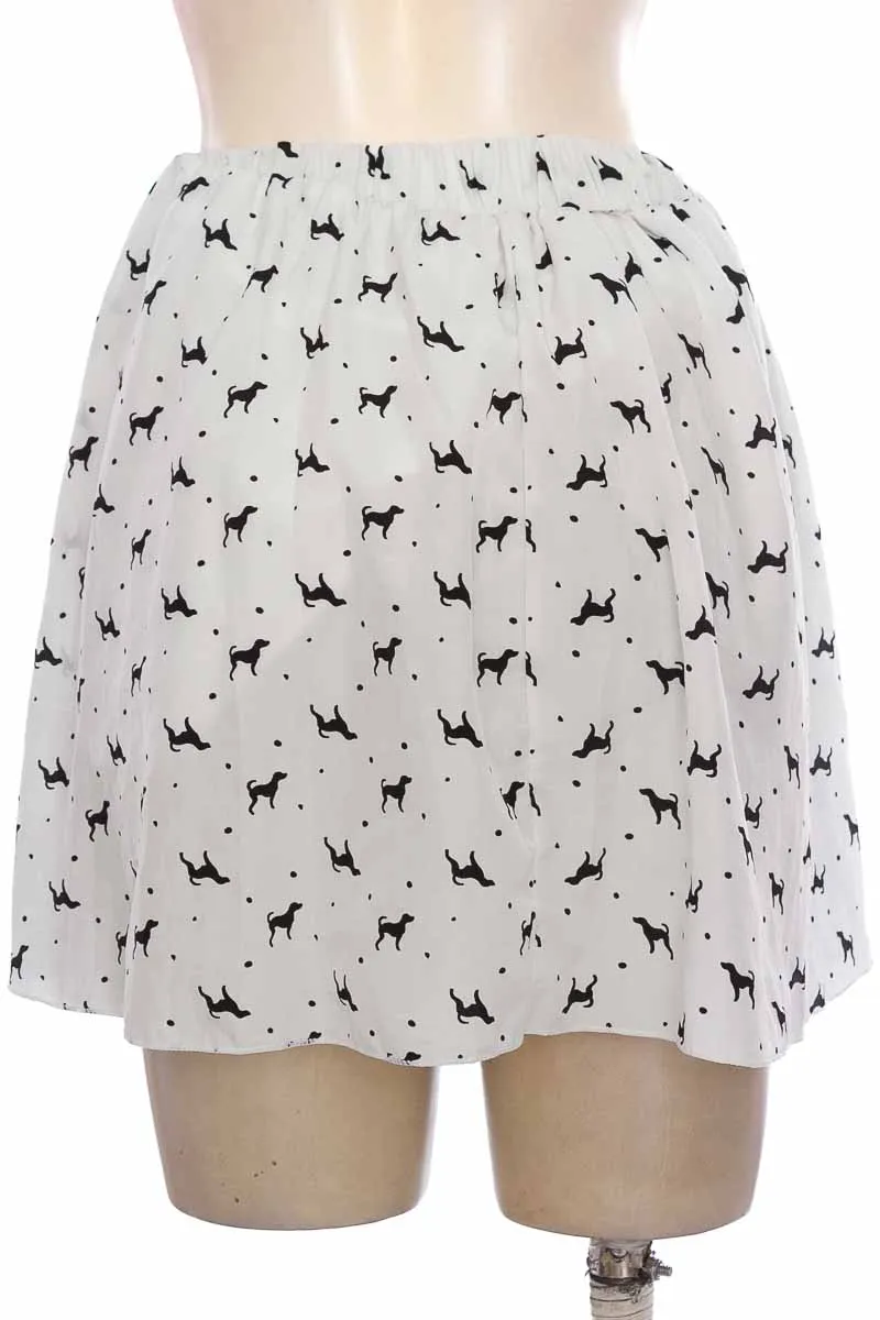 FALDA COLOR BLANCO  VELETA