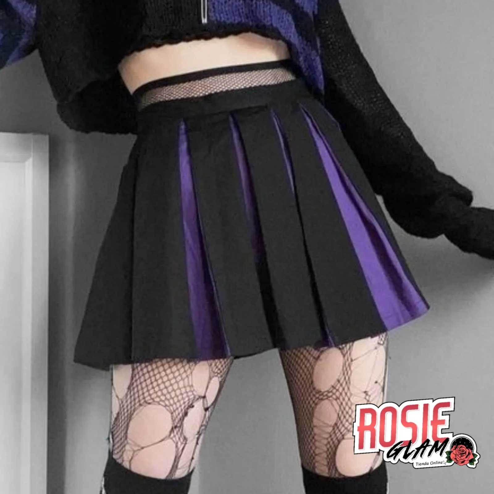 FALDA DOBLE COLOR  ROSIEGLAM