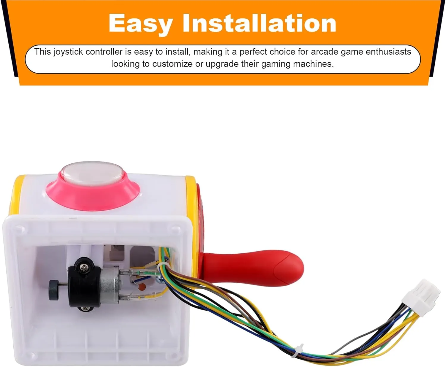 Fnfhsa Joystick con Manivela de Pesca de 12 V  Botón de Captura y Caza  Controlador para Máquina de Videojuegos Arcade