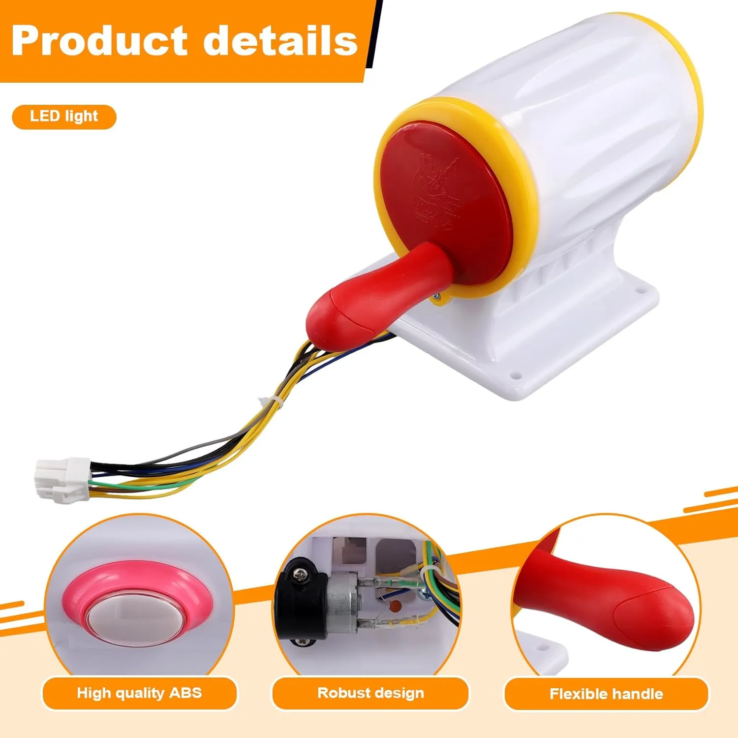Fnfhsa Joystick con Manivela de Pesca de 12 V  Botón de Captura y Caza  Controlador para Máquina de Videojuegos Arcade
