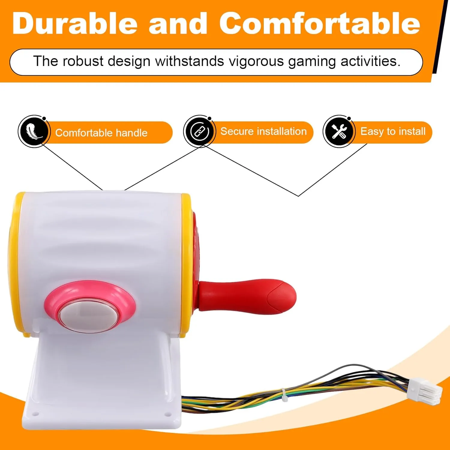 Fnfhsa Joystick con Manivela de Pesca de 12 V  Botón de Captura y Caza  Controlador para Máquina de Videojuegos Arcade