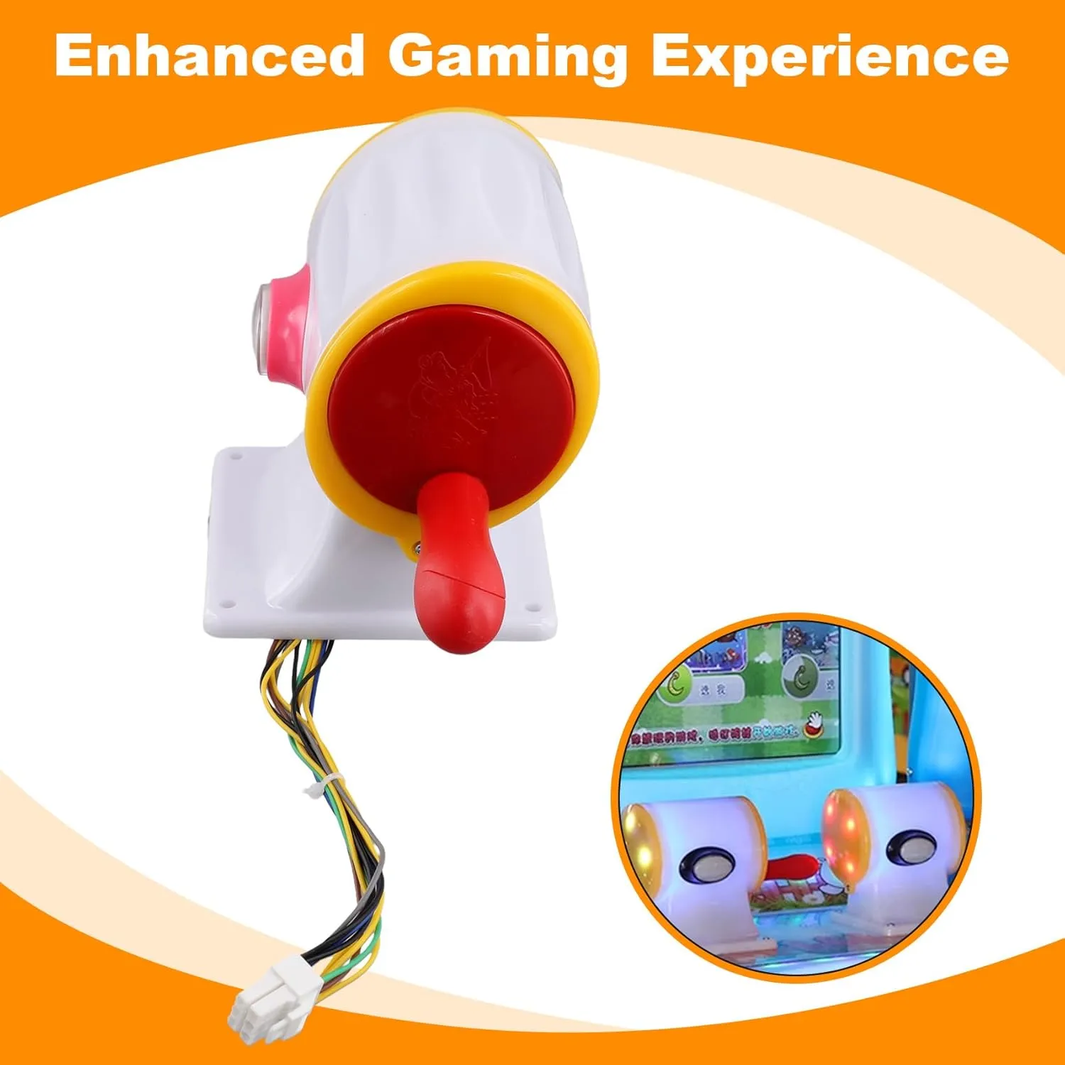 Fnfhsa Joystick con Manivela de Pesca de 12 V  Botón de Captura y Caza  Controlador para Máquina de Videojuegos Arcade
